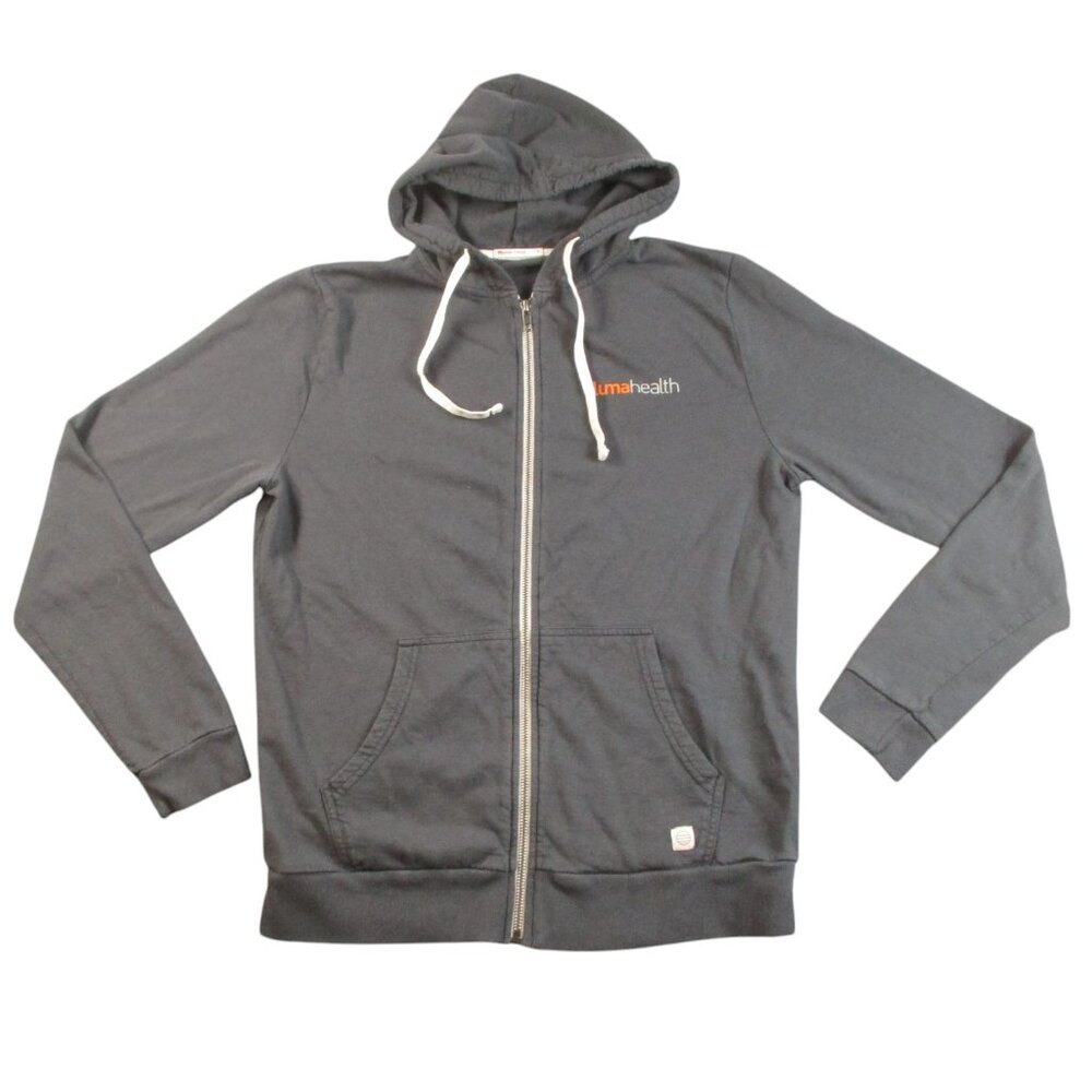 Marine Layer Afternoon Hoodie Women's‎ Small Asphalt Grey Full Zip Corp Logo